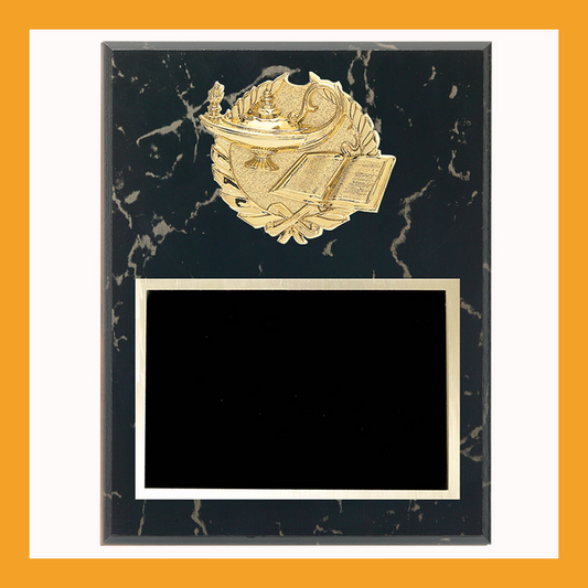 Academic Subject Theme Mounts For Black Marble Finish Plaque