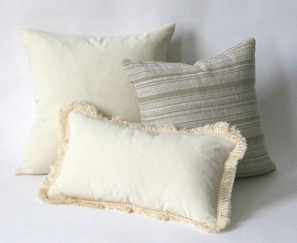 Add Cotton Fringe to any Pillow Cover - Annabel Bleu