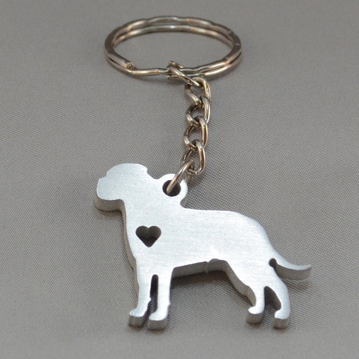 Aluminum Bullmastiff Keychain