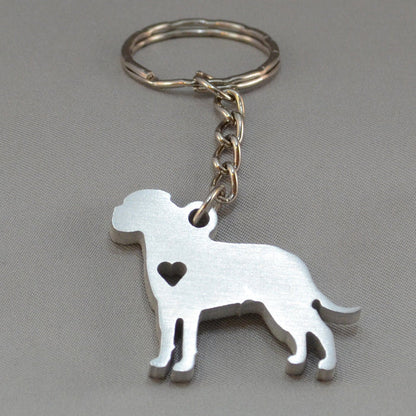 Aluminum Bullmastiff Keychain