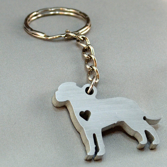 Aluminum Bullmastiff Keychain