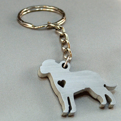 Aluminum Bullmastiff Keychain