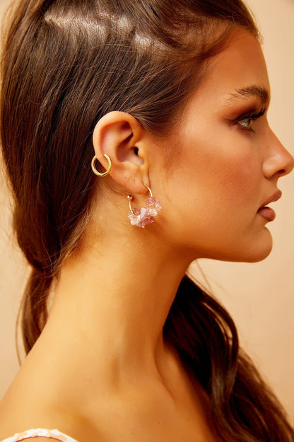 Ayaka Earrings - Rose Pink