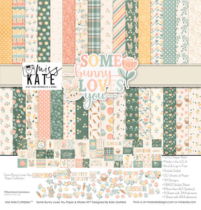 Bargain Bin - Some Bunny Loves You - Paper & Sticker Kit