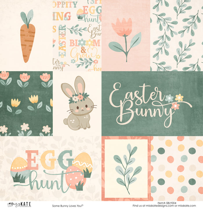 Bargain Bin - Some Bunny Loves You - Paper & Sticker Kit