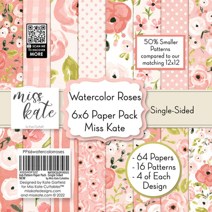 Bargain Bin - Watercolor Roses - 6x6 Paper Pack
