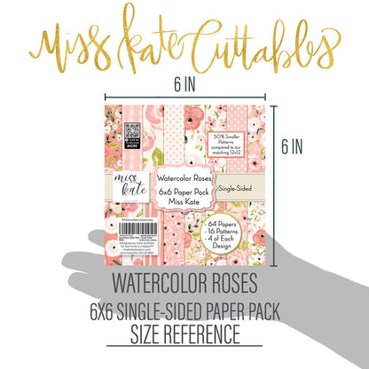 Bargain Bin - Watercolor Roses - 6x6 Paper Pack