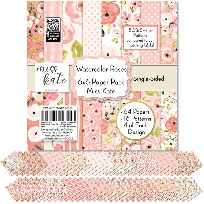 Bargain Bin - Watercolor Roses - 6x6 Paper Pack