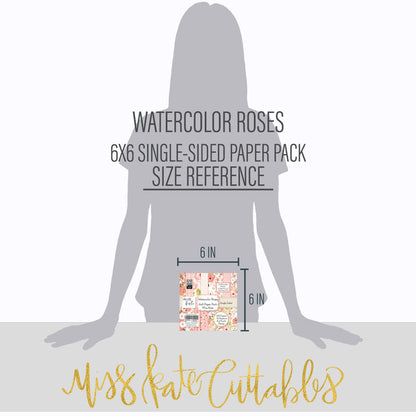 Bargain Bin - Watercolor Roses - 6x6 Paper Pack