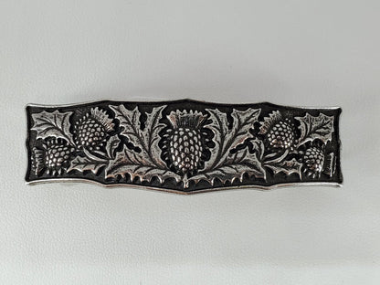 Barrette - Pewter Thistle