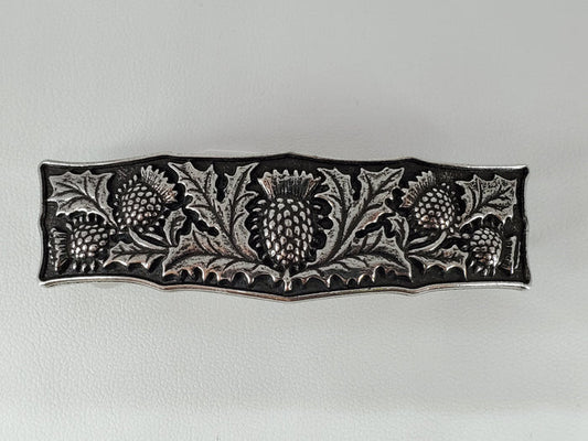 Barrette - Pewter Thistle