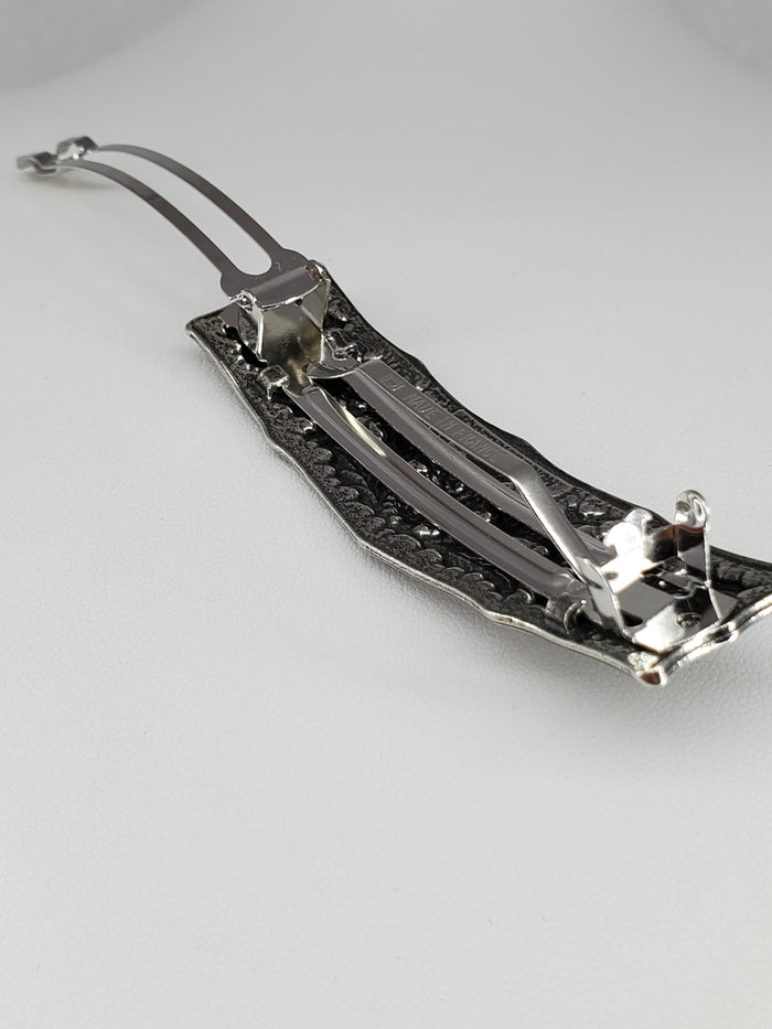 Barrette - Pewter Thistle
