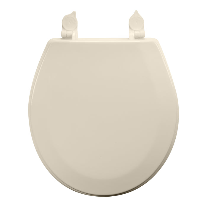 Bath Bliss Beveled Wood Standard Round Toilet Seat-Beige