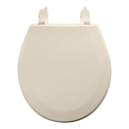 Bath Bliss Beveled Wood Standard Round Toilet Seat-Beige
