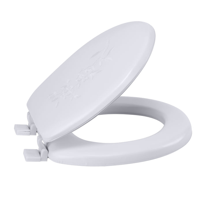 Bath Bliss Extra Soft Standard Toilet Seat-White
