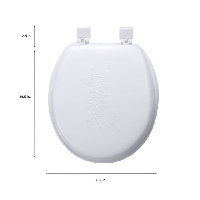 Bath Bliss Extra Soft Standard Toilet Seat-White