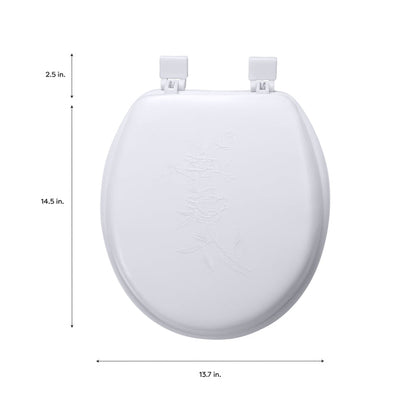Bath Bliss Extra Soft Standard Toilet Seat-White