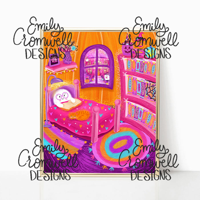 Boonard's Bedroom Halloween Night Art Print