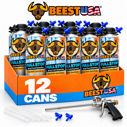 BEEST FullStop™ Spray Foam Insulation Kit – High R-Value, Air Sealing & Sound Control for Walls, Attics & Garages