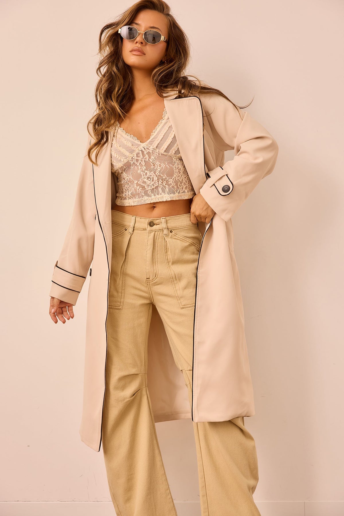 Calla Lilly Trench Coat - Beige