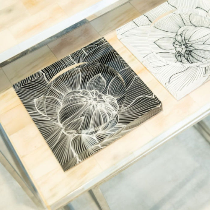 Candy Bowl | BW Realistic Flower (Black)