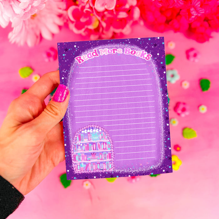 Celestial Read More Books Notepad 4.25" x 5.5"