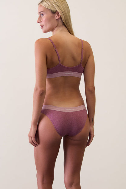 Cheeky in Organic Cotton Rib - Dusty Mauve Stone.kin