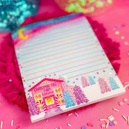 Christmas Tree Farm Bookshop Notepad 4.25" x 5.5"