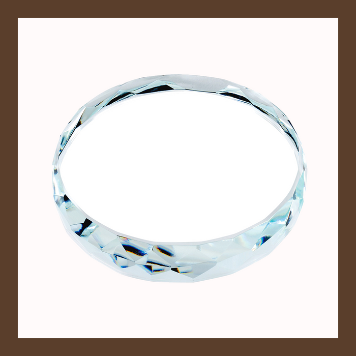 Circular Crystal Paperweight