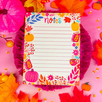Colorful Fall Notepad 4.25" x 5.5"