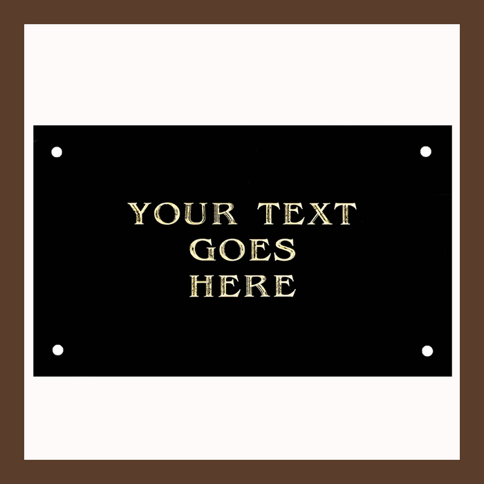 Custom Size | Black Brass Plates With Four Holes
