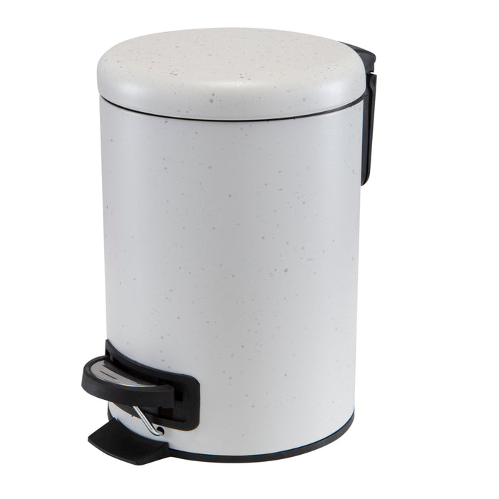 Elle Decor Speckled Design 3 Liter Step Bin with Lid Trash Can