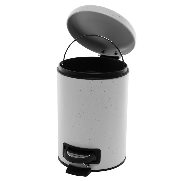 Elle Decor Speckled Design 3 Liter Step Bin with Lid Trash Can