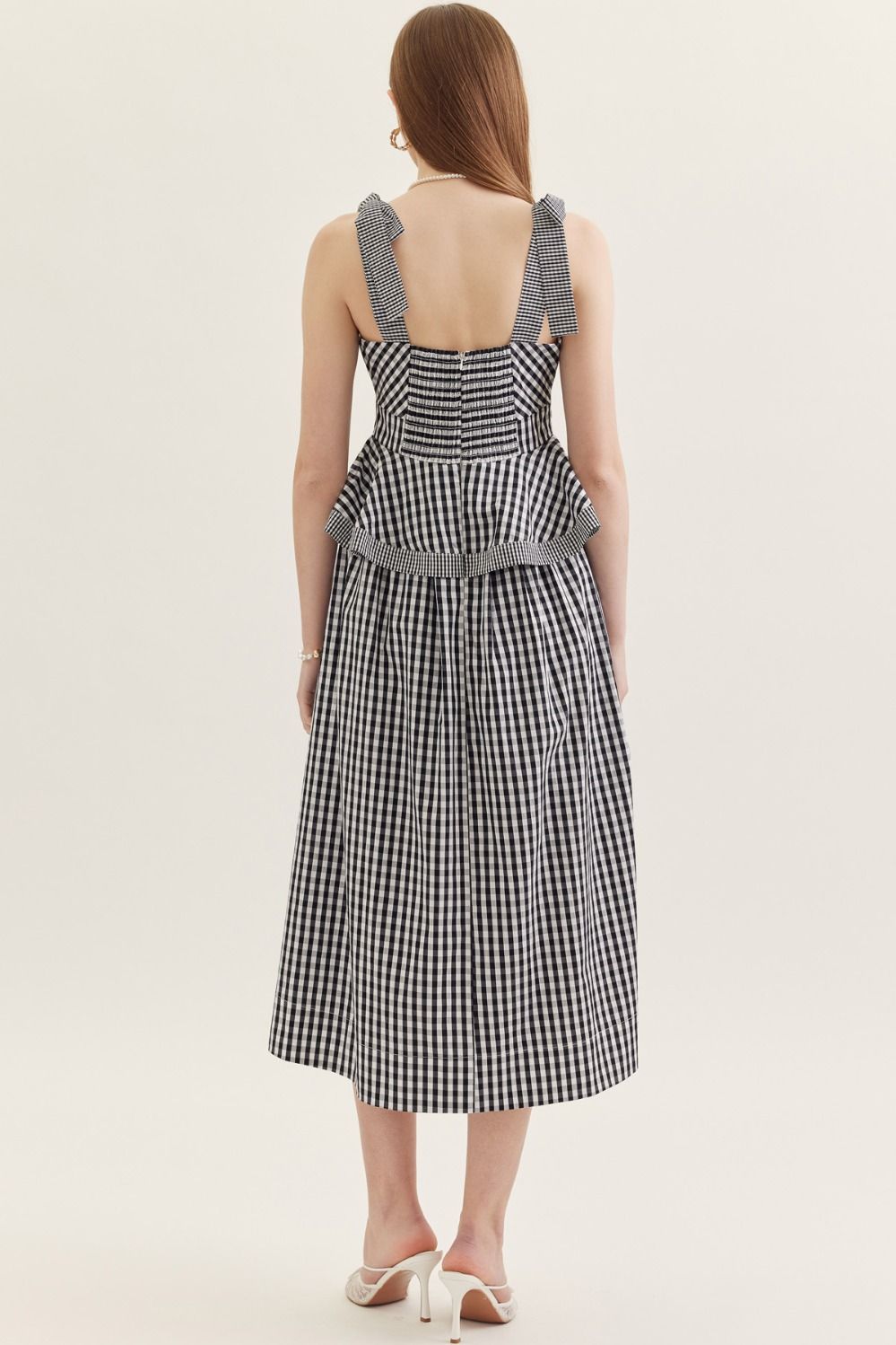 Gingham Midi Dress