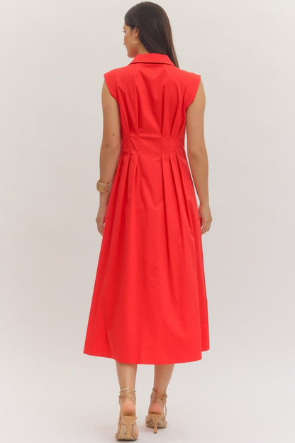Girl Go Zipper Midi Dress