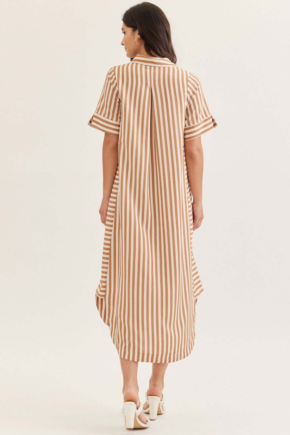 Rounded Shirttail Hem Dress