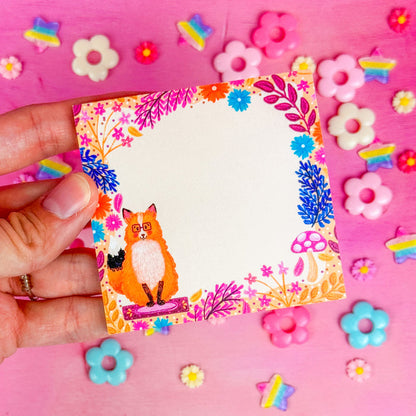 Fall Fox Sticky Notes 3" x 3"
