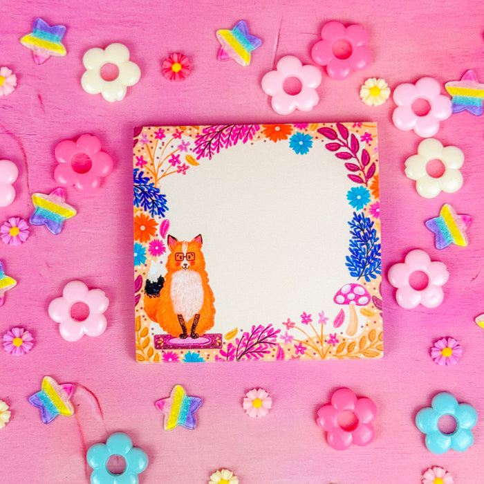 Fall Fox Sticky Notes 3" x 3"