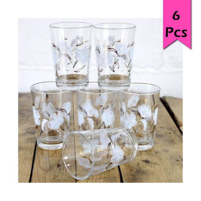 Floral Tea Glasses - Set of 6