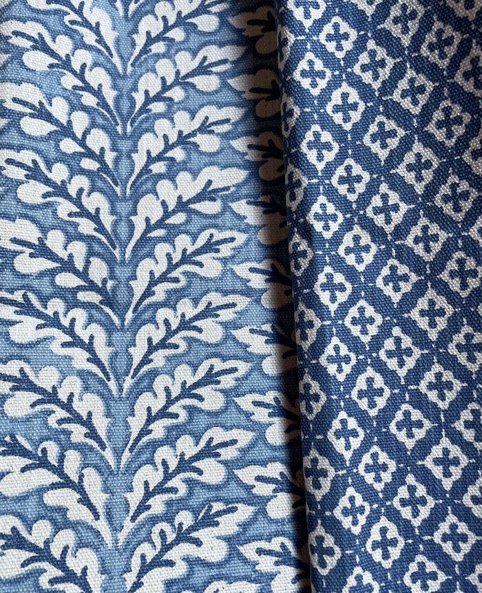Florentia Azure Bleu Home Decor Fabric / Cotton Upholstery Fabric / Medium weight fabric / Upholstery Fabric - Annabel Bleu