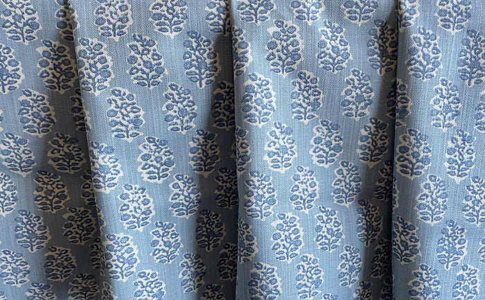 Florentia Azure Bleu Home Decor Fabric / Cotton Upholstery Fabric / Medium weight fabric / Upholstery Fabric - Annabel Bleu