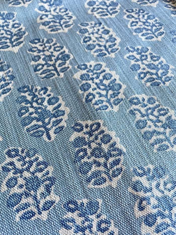 Florentia Azure Bleu Home Decor Fabric / Cotton Upholstery Fabric / Medium weight fabric / Upholstery Fabric - Annabel Bleu