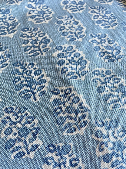 Florentia Azure Bleu Home Decor Fabric / Cotton Upholstery Fabric / Medium weight fabric / Upholstery Fabric - Annabel Bleu