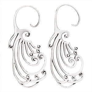 Flowing Silver Earrings