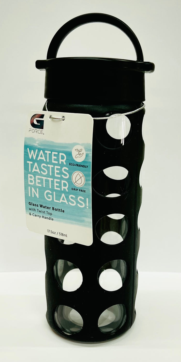 Glass Water Bottle with Silicone Sleeve