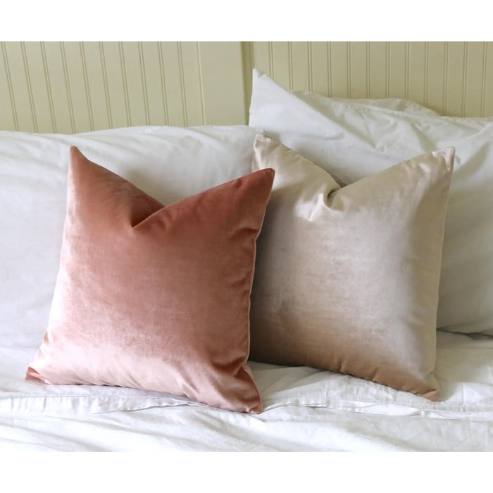 Hazel: A Cream Velvet Pillow Cover - Annabel Bleu