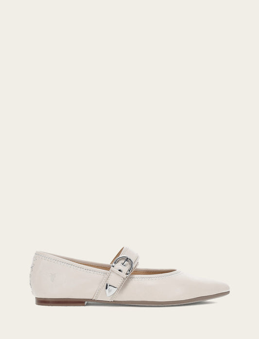 Heather Buckle Mary Jane - Ivory - Outside