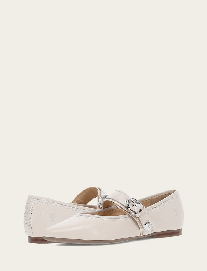 Heather Buckle Mary Jane - Ivory - Pair