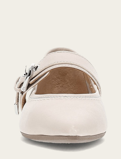 Heather Buckle Mary Jane - Ivory - Front