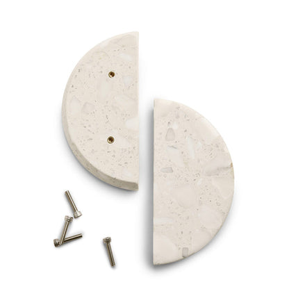 Hemi Milky Terrazzo Handle PAIR